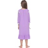 image:imageEkouaer Girls Nightgowns Toddler Pajamas Dress Sleep Nightshirts Princess Soft Sleepwear for KidsPurple