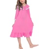 image:imageEkouaer Girls Nightgowns Toddler Pajamas Dress Sleep Nightshirts Princess Soft Sleepwear for KidsRose Red