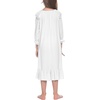 image:imageEkouaer Girls Nightgowns Toddler Pajamas Dress Sleep Nightshirts Princess Soft Sleepwear for KidsWhite