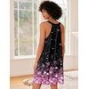 image:imageEkouaer Nightgown for Women Sleeveless Sleepwear Lightweight Racerback Sleep Shirt Pleated V Neck Night Dress Short ChemiseBlack Pink Sakura