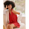 image:imageEkouaer Nightgown for Women Sleeveless Sleepwear Lightweight Racerback Sleep Shirt Pleated V Neck Night Dress Short ChemiseDark Red