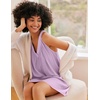 image:imageEkouaer Nightgown for Women Sleeveless Sleepwear Lightweight Racerback Sleep Shirt Pleated V Neck Night Dress Short ChemisePurple