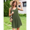 image:imageEkouaer Nightgowns for Women Bamboo Viscose Night Gown Sleeveless Sleepshirt Chemise Sleepwear Tank Sleep Dress S3XLArmy Green