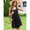 image:imageEkouaer Nightgowns for Women Bamboo Viscose Night Gown Sleeveless Sleepshirt Chemise Sleepwear Tank Sleep Dress S3XLBlack