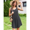 image:imageEkouaer Nightgowns for Women Bamboo Viscose Night Gown Sleeveless Sleepshirt Chemise Sleepwear Tank Sleep Dress S3XLCharcoal Grey