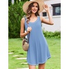 image:imageEkouaer Nightgowns for Women Bamboo Viscose Night Gown Sleeveless Sleepshirt Chemise Sleepwear Tank Sleep Dress S3XLLight Blue