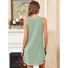 image:imageEkouaer Nightgowns for Women Bamboo Viscose Night Gown Sleeveless Sleepshirt Chemise Sleepwear Tank Sleep Dress S3XLLight Green