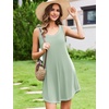 image:imageEkouaer Nightgowns for Women Bamboo Viscose Night Gown Sleeveless Sleepshirt Chemise Sleepwear Tank Sleep Dress S3XLLight Green