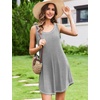 image:imageEkouaer Nightgowns for Women Bamboo Viscose Night Gown Sleeveless Sleepshirt Chemise Sleepwear Tank Sleep Dress S3XLLight Grey