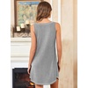 image:imageEkouaer Nightgowns for Women Bamboo Viscose Night Gown Sleeveless Sleepshirt Chemise Sleepwear Tank Sleep Dress S3XLLight Grey
