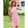 image:imageEkouaer Nightgowns for Women Bamboo Viscose Night Gown Sleeveless Sleepshirt Chemise Sleepwear Tank Sleep Dress S3XLPink