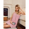 image:imageEkouaer Nightgowns for Women Bamboo Viscose Night Gown Sleeveless Sleepshirt Chemise Sleepwear Tank Sleep Dress S3XLPink