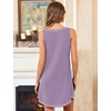 image:imageEkouaer Nightgowns for Women Bamboo Viscose Night Gown Sleeveless Sleepshirt Chemise Sleepwear Tank Sleep Dress S3XLPurple