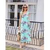 image:imageEkouaer Nightgowns for Women Sleeveless Sleepshirt Long Print House Dress Tank Nightshirt Maxi Casual Dress with PocketsBlue Flower