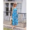 image:imageEkouaer Nightgowns for Women Sleeveless Sleepshirt Long Print House Dress Tank Nightshirt Maxi Casual Dress with PocketsBlue Multi Flowers