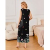 image:imageEkouaer Nightgowns for Women Sleeveless Sleepshirt Long Print House Dress Tank Nightshirt Maxi Casual Dress with PocketsFloral Butterfly