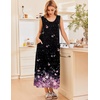 image:imageEkouaer Nightgowns for Women Sleeveless Sleepshirt Long Print House Dress Tank Nightshirt Maxi Casual Dress with PocketsGradient Shiny Flowers