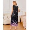 image:imageEkouaer Nightgowns for Women Sleeveless Sleepshirt Long Print House Dress Tank Nightshirt Maxi Casual Dress with PocketsGradient Shiny Flowers