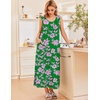 image:imageEkouaer Nightgowns for Women Sleeveless Sleepshirt Long Print House Dress Tank Nightshirt Maxi Casual Dress with PocketsGreen Silhouettes