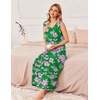 image:imageEkouaer Nightgowns for Women Sleeveless Sleepshirt Long Print House Dress Tank Nightshirt Maxi Casual Dress with PocketsGreen Silhouettes