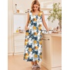 image:imageEkouaer Nightgowns for Women Sleeveless Sleepshirt Long Print House Dress Tank Nightshirt Maxi Casual Dress with PocketsPlants Flowers