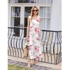 image:imageEkouaer Nightgowns for Women Sleeveless Sleepshirt Long Print House Dress Tank Nightshirt Maxi Casual Dress with PocketsRose Red Flower