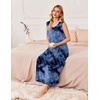 image:imageEkouaer Nightgowns for Women Sleeveless Sleepshirt Long Print House Dress Tank Nightshirt Maxi Casual Dress with PocketsTie Dye Blue