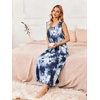 image:imageEkouaer Nightgowns for Women Sleeveless Sleepshirt Long Print House Dress Tank Nightshirt Maxi Casual Dress with PocketsTie Dye Blue2