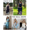 image:imageEkouaer Nightgowns for Women Sleeveless Sleepshirt Long Print House Dress Tank Nightshirt Maxi Casual Dress with PocketsTie Dye Blue2