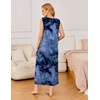 image:imageEkouaer Nightgowns for Women Sleeveless Sleepshirt Long Print House Dress Tank Nightshirt Maxi Casual Dress with PocketsTiedye Gray