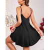 image:imageEkouaer Sexy Night Gowns Lace Nightgowns for Women Sleeveless Sleepwear Babydoll Nighty Plus Size Night DressBlack
