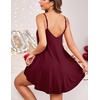 image:imageEkouaer Sexy Night Gowns Lace Nightgowns for Women Sleeveless Sleepwear Babydoll Nighty Plus Size Night DressDark Red