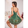 image:imageEkouaer Sexy Night Gowns Lace Nightgowns for Women Sleeveless Sleepwear Babydoll Nighty Plus Size Night DressGreen Floral