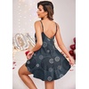 image:imageEkouaer Sexy Night Gowns Lace Nightgowns for Women Sleeveless Sleepwear Babydoll Nighty Plus Size Night DressGrey Geometric