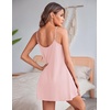 image:imageEkouaer Sexy Night Gowns Lace Nightgowns for Women Sleeveless Sleepwear Babydoll Nighty Plus Size Night DressLight Pink