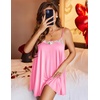image:imageEkouaer Sexy Night Gowns Lace Nightgowns for Women Sleeveless Sleepwear Babydoll Nighty Plus Size Night DressPastel Pink