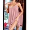 image:imageEkouaer Sexy Night Gowns Lace Nightgowns for Women Sleeveless Sleepwear Babydoll Nighty Plus Size Night DressPink