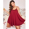 image:imageEkouaer Sexy Night Gowns Lace Nightgowns for Women Sleeveless Sleepwear Babydoll Nighty Plus Size Night DressWine Red