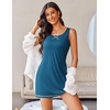 image:imageEkouaer Sexy Tank Nightgowns for Women Side Slit Lingerie Dress Sleevesless Night Gowns SXXLBlue Green
