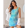 image:imageEkouaer Sexy Tank Nightgowns for Women Side Slit Lingerie Dress Sleevesless Night Gowns SXXLBlue Green Tie Dye