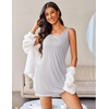 image:imageEkouaer Sexy Tank Nightgowns for Women Side Slit Lingerie Dress Sleevesless Night Gowns SXXLLight Grey