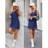 image:imageEkouaer Sexy Tank Nightgowns for Women Side Slit Lingerie Dress Sleevesless Night Gowns SXXLNavy Blue