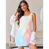 image:imageEkouaer Sexy Tank Nightgowns for Women Side Slit Lingerie Dress Sleevesless Night Gowns SXXLPurple Blue Tie Dye