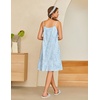 image:imageEkouaer Womens 100 Cotton Lace Nightgown Sleeveless Sleep Dress Victorian Sleepshirt Button Strap GownBlue Floral
