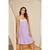 image:imageEkouaer Womens 100 Cotton Lace Nightgown Sleeveless Sleep Dress Victorian Sleepshirt Button Strap GownCandy Purple