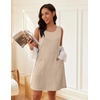 image:imageEkouaer Womens Nightgown Sleeveless Nightgowns for Women with Pocekts Tank Dress Crew Neck Sleepwear SXXLChampagne