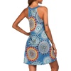 image:imageEkouaer Womens Nightgown Sleeveless Sleepwear V Neck Racerback Sleep DressBlue Round Flower