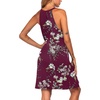 image:imageEkouaer Womens Nightgown Sleeveless Sleepwear V Neck Racerback Sleep DressDark Red Print