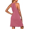 image:imageEkouaer Womens Nightgown Sleeveless Sleepwear V Neck Racerback Sleep DressPeach Red