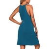 image:imageEkouaer Womens Nightgown Sleeveless Sleepwear V Neck Racerback Sleep DressPeacock Blue